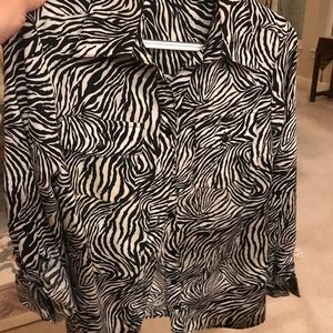 zebra long sleeve blouse.